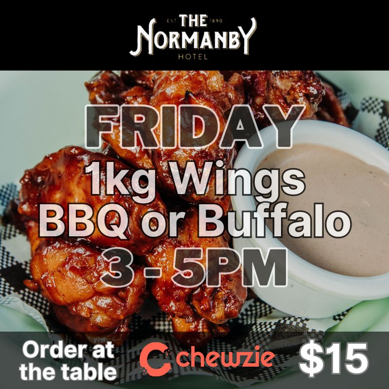 friday wings special at the normanby hotel