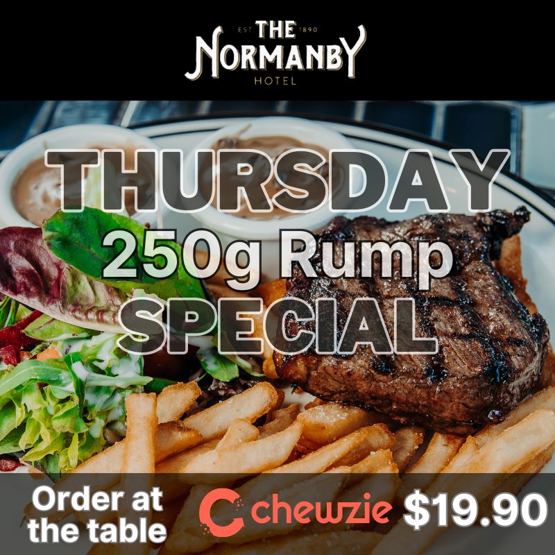 thursday rump special at the normanby hotel