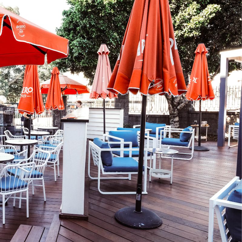 cabana deck space at the normanby hotel