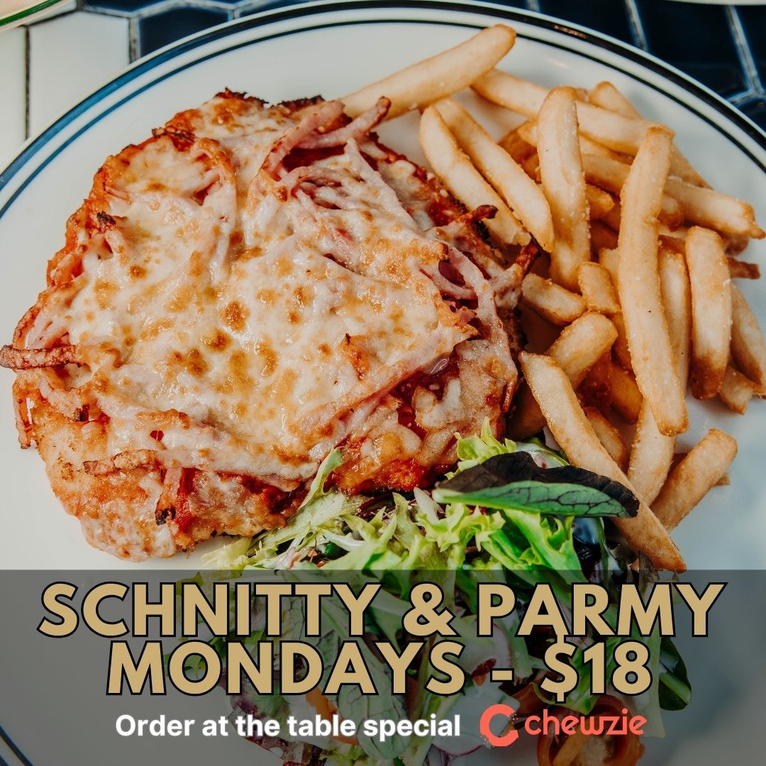 normanby hotel monday special $18 for schnitty or parmy